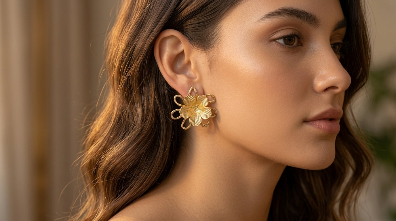 Floral Loop Earrings
