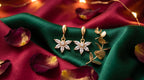 Floral Marquise Drop Earrings