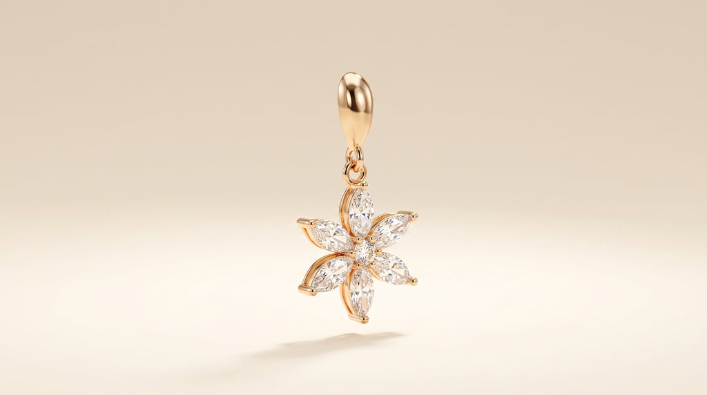 Floral Marquise Drop Earrings