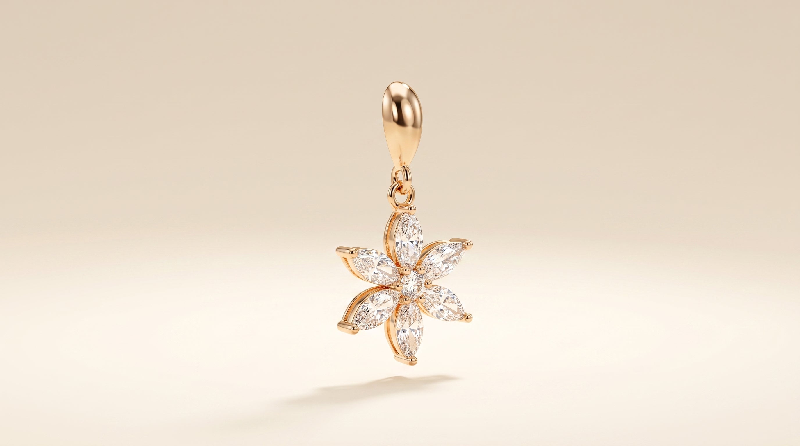 Floral Marquise Drop Earrings