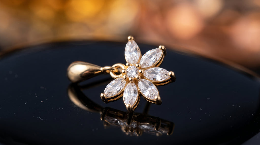 Floral Marquise Drop Earrings