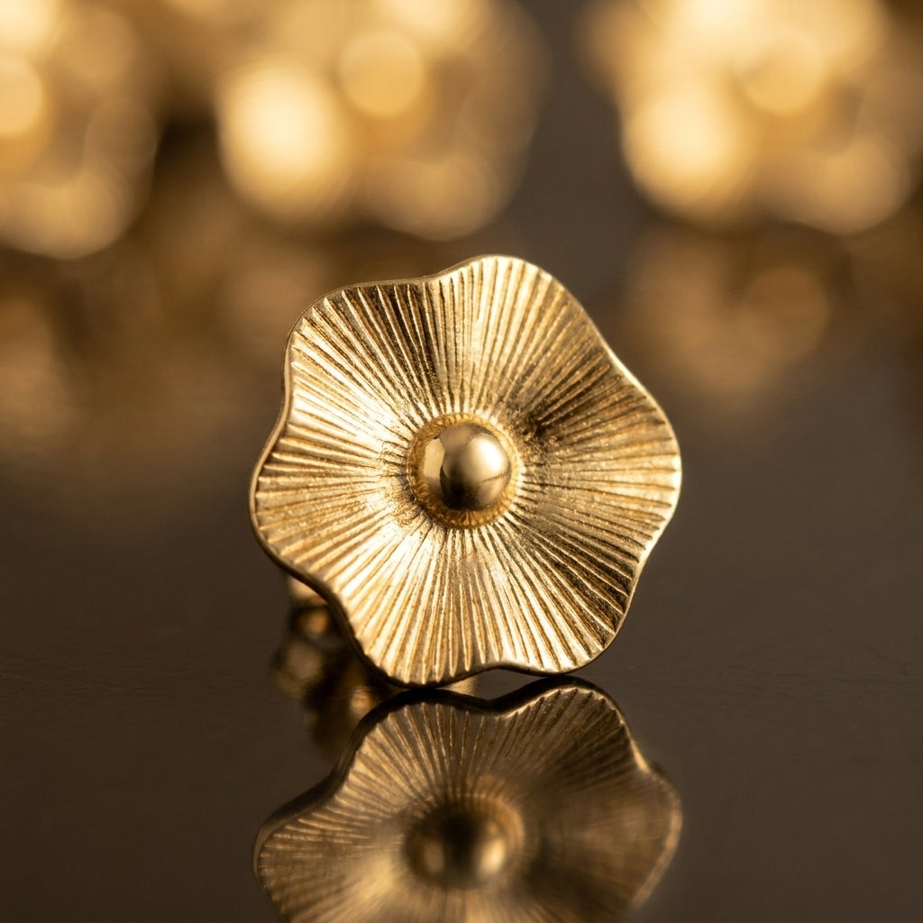 Floral Textured Earrings