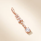 Floral Vine Crystal Drop Earrings
