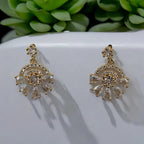 Golden Radiance Fan Earrings