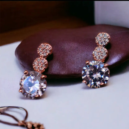 Radiant Rose Gold Drop Earrings