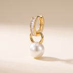 Gold Crystal Hoop Earrings