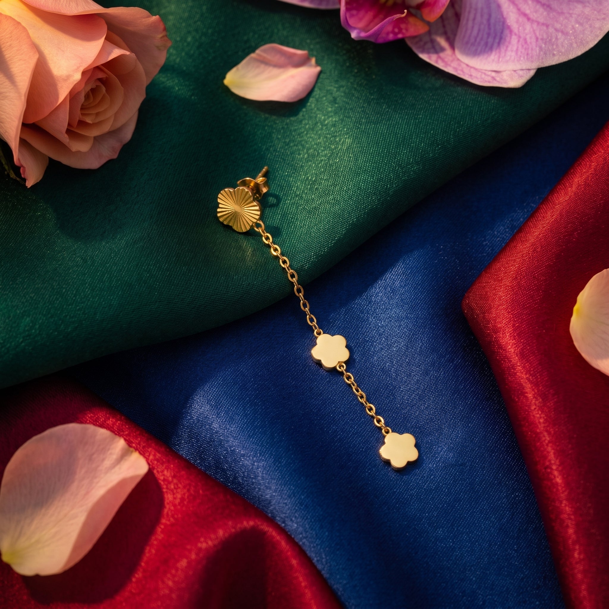 Floral Drop Earrings - festive