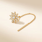 Sunburst Threader Chain Earrings - hero