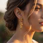 Leaf Drop Earrings - lifestyle