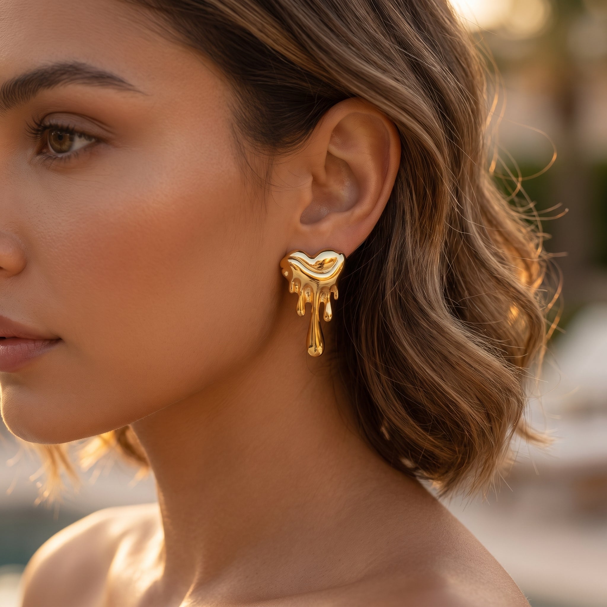 Molten Drip Earrings - lifestyle