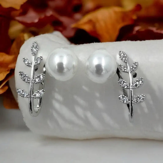 Pearl Vine Crystal Earrings