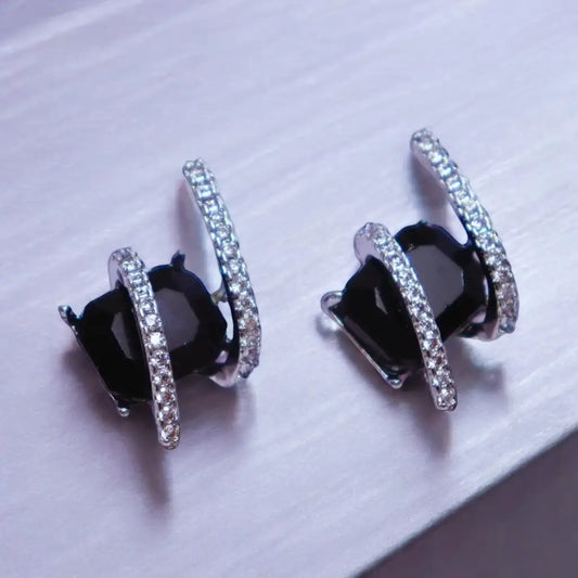 Midnight Wrap Crystal Earrings