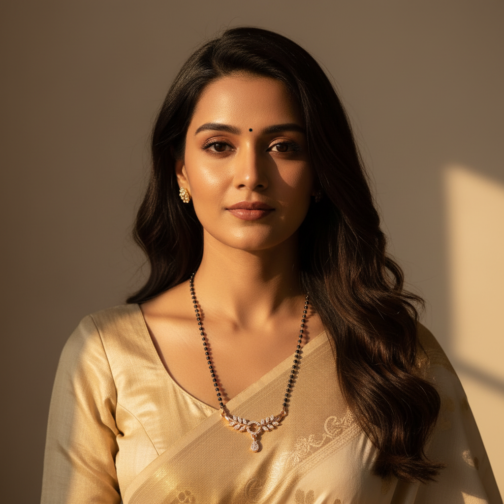 Elegant Leaf Motif Mangalsutra