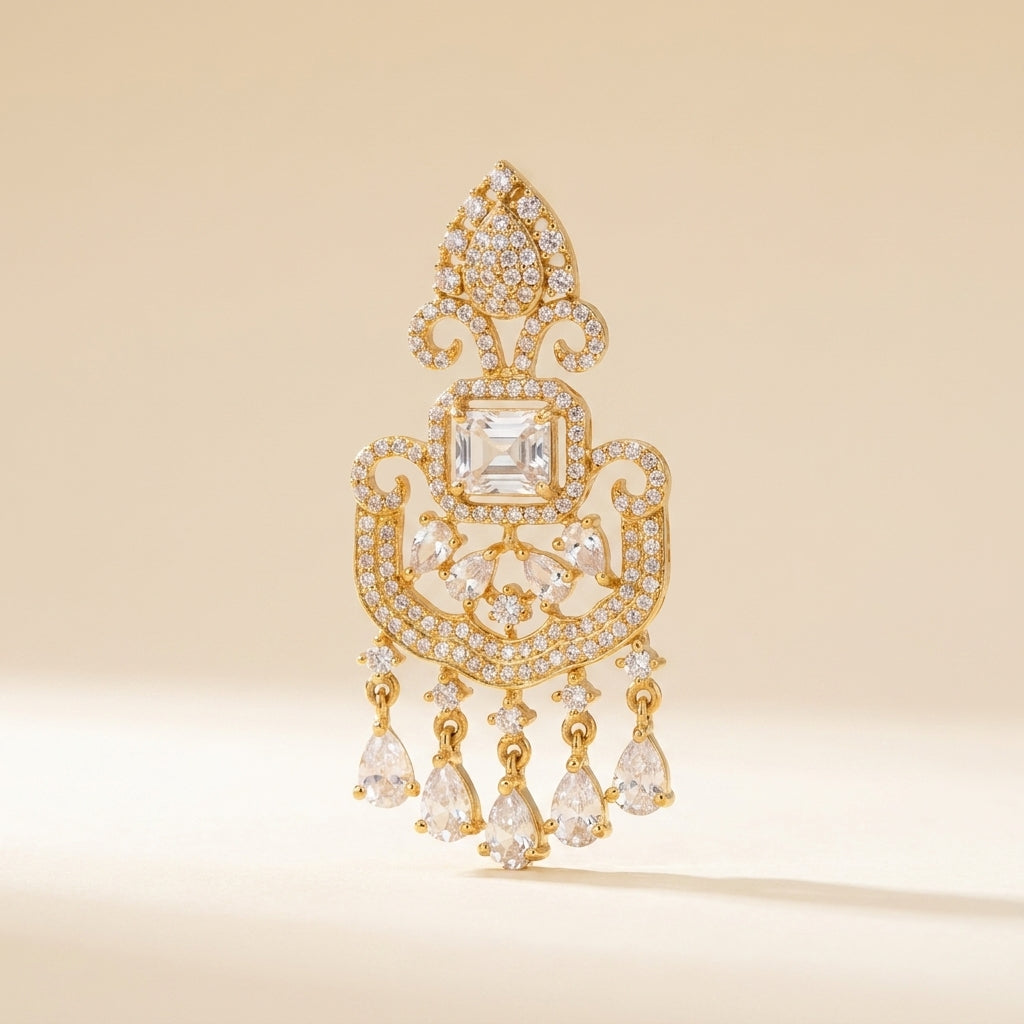 Royal Kundan Chandelier Statement Earrings