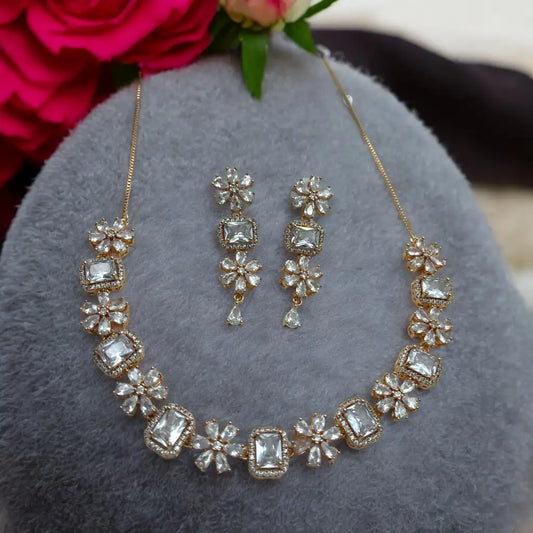 Regal Blossom Necklace and Earring Set