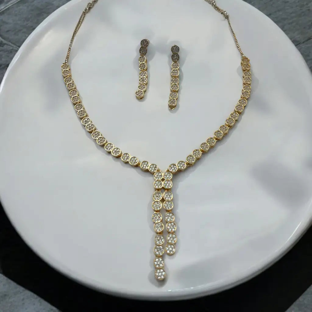 Radiant Crystal Necklace and Earrings Set