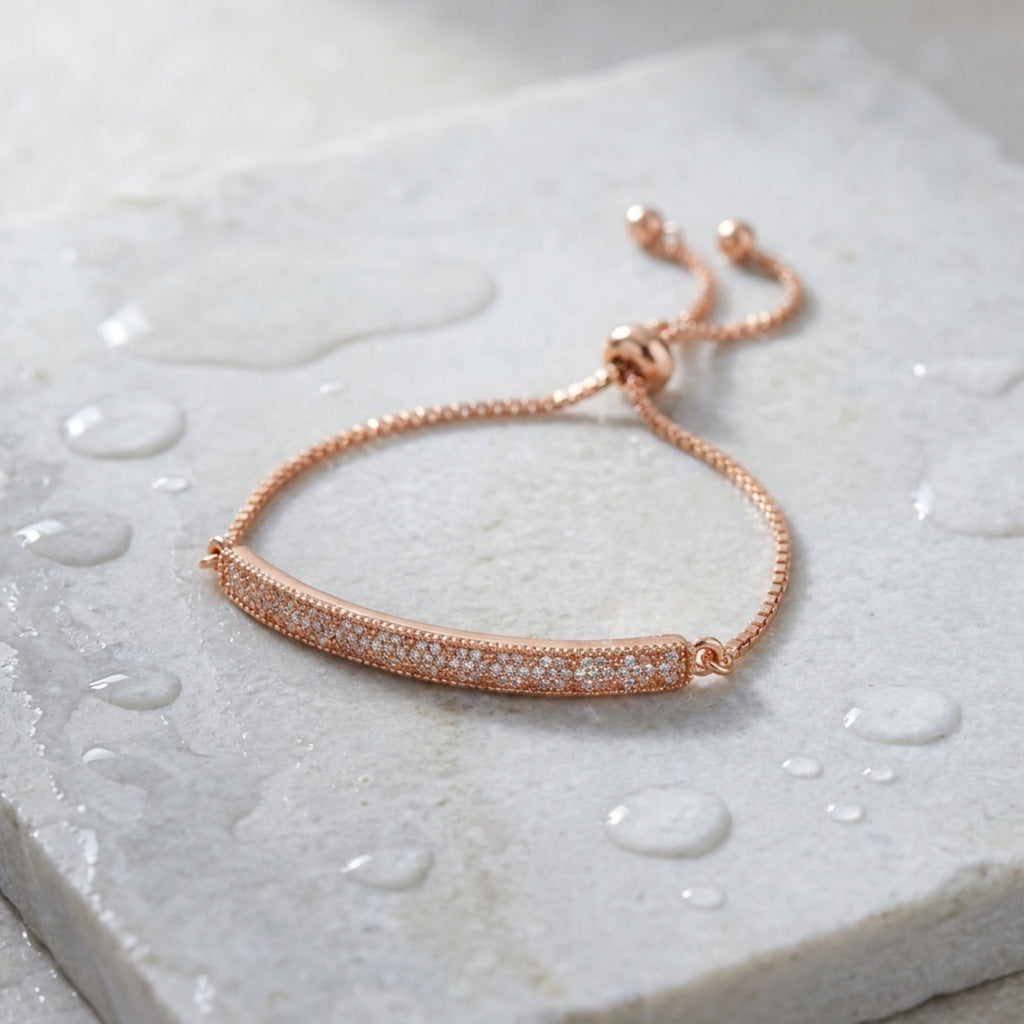 KJ-AI-GALLERY-v1 | Lunara Gleam Bracelet — styled flat-lay | Krystal Jewels