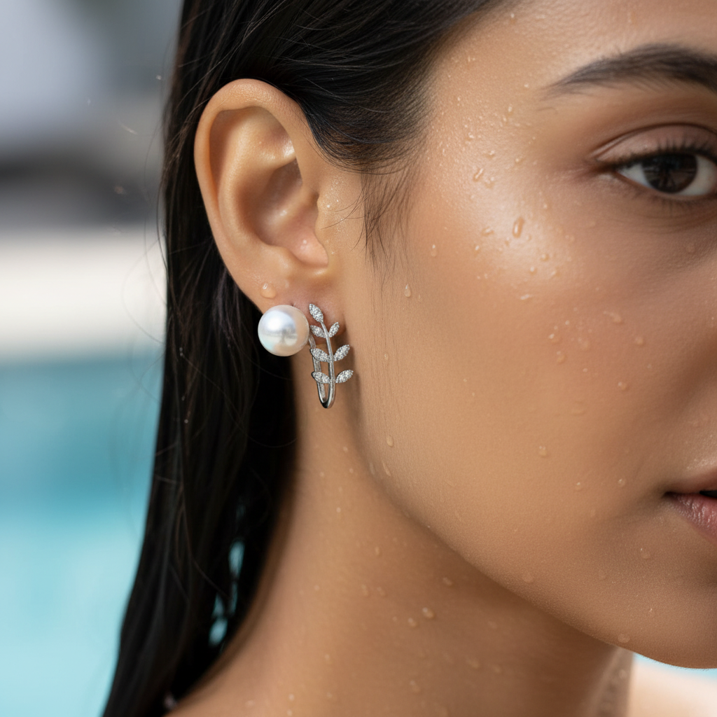 Pearl Vine Crystal Earrings