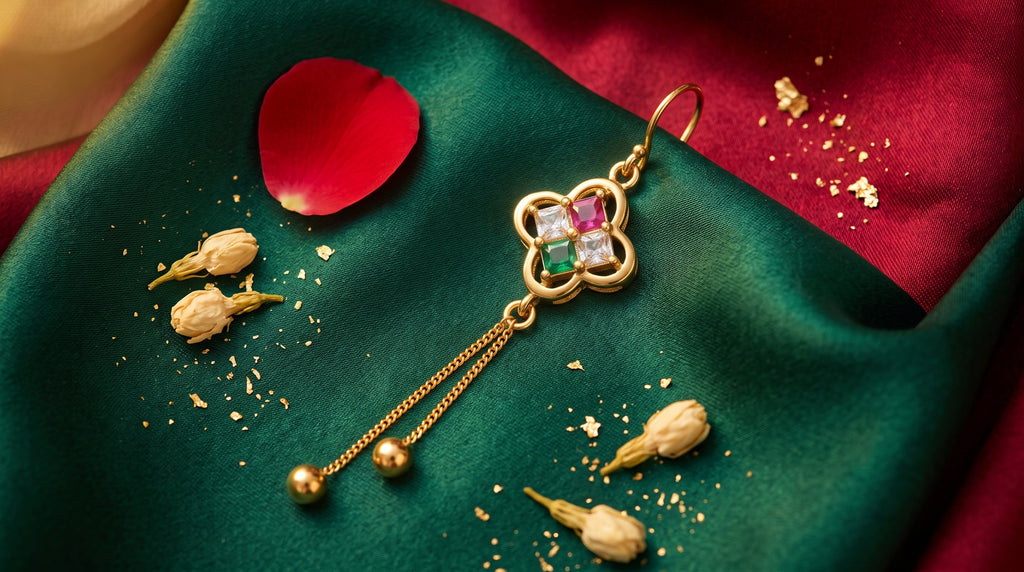 Multicolor Clover Tassel Drop Earrings