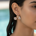 Heart's Embrace Rose Gold Earrings
