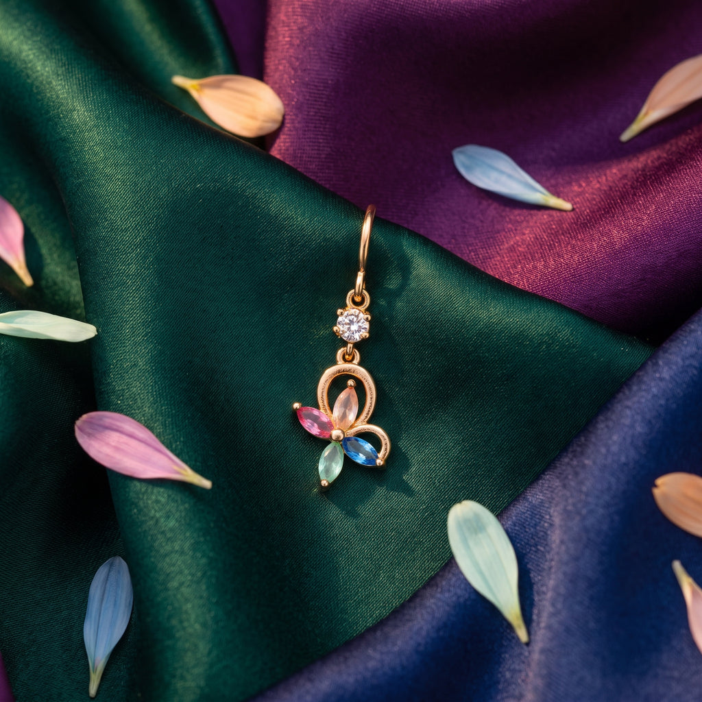 Pastel Petal Charm Drop Earrings