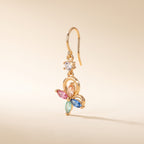 Pastel Petal Charm Drop Earrings