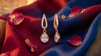 Pavé Teardrop Link Drop Earrings