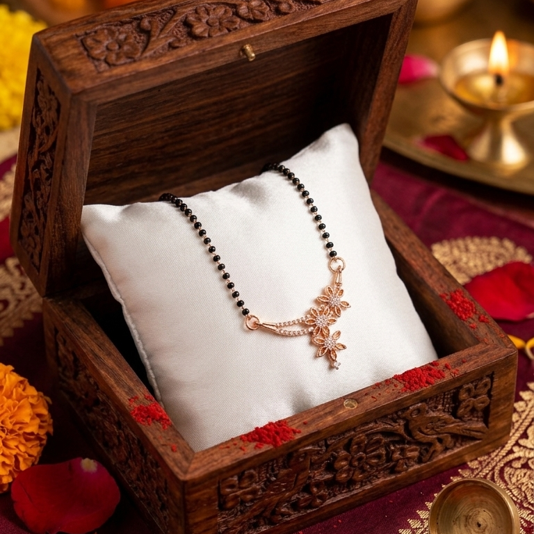 Delicate Floral Cascade Mangalsutra