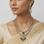 Emerald Royale Double-Line Necklace Set