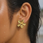 Textured Wildflower Earrings