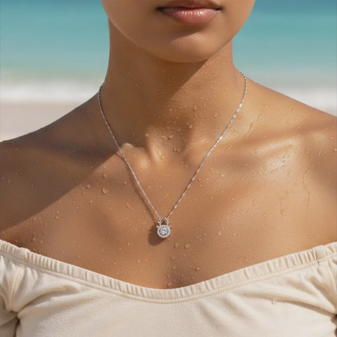 Celestial Halo Charm Necklace