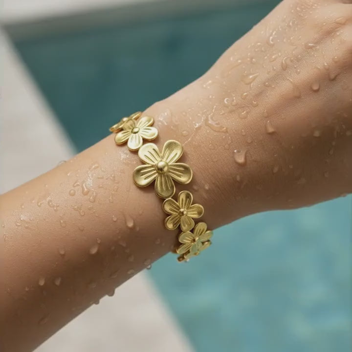 Mini Blossom Wrap Cuff Bracelet