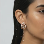 Teardrop Flame Stud Earrings