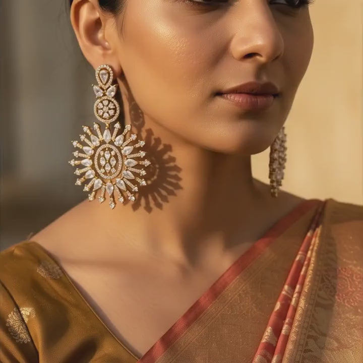 Radiant Sunburst Statement Earrings