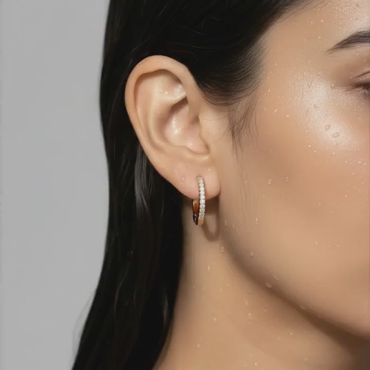 Timeless Pavé Huggie Hoops