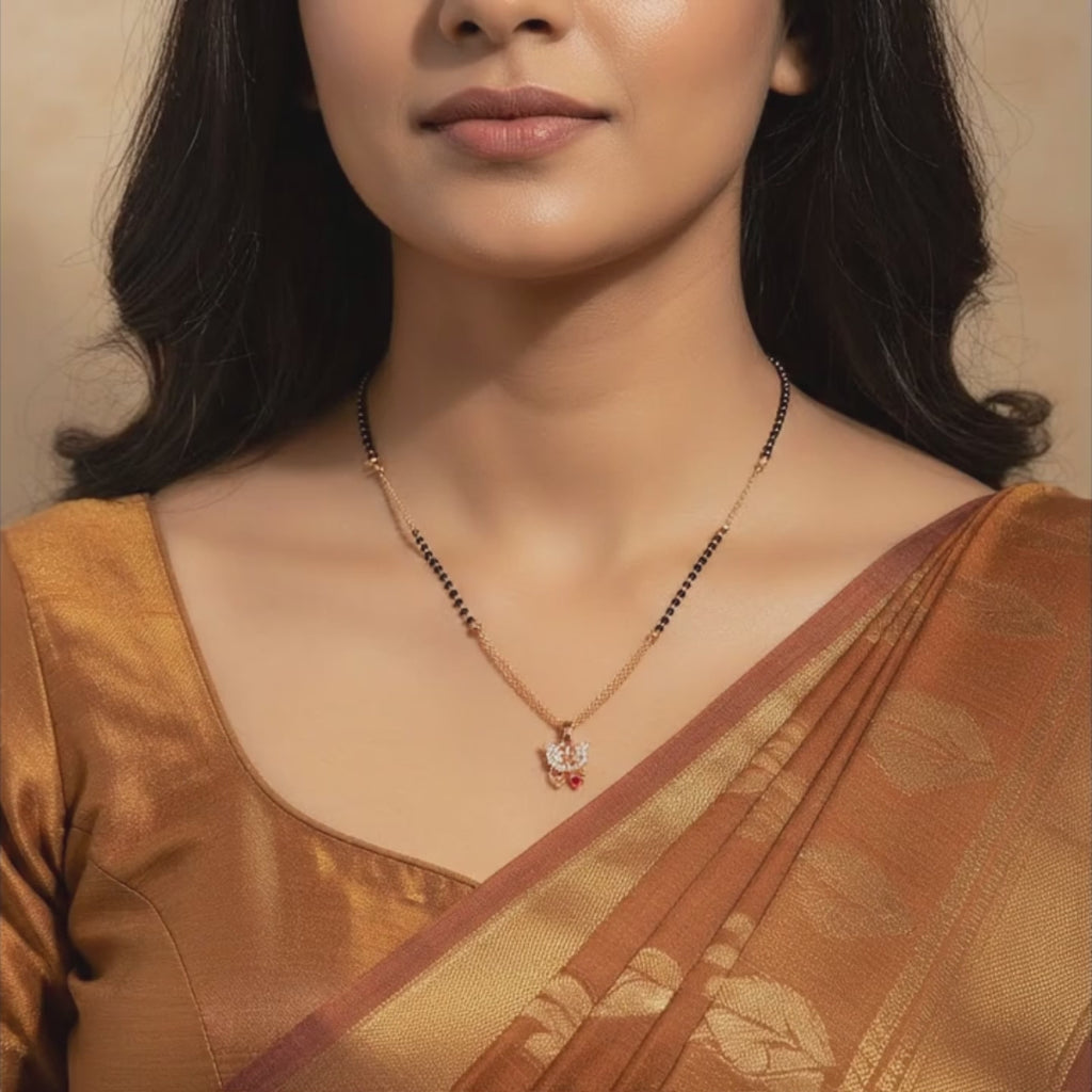 Delicate Butterfly Mangalsutra Necklace