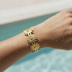 Radiant Daisy Wrap Cuff Bracelet
