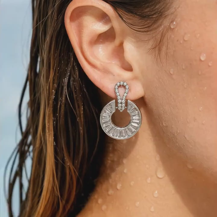 Vintage Halo Drop Earrings