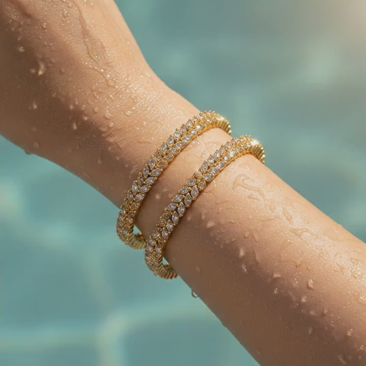 Gold Textured Bangle