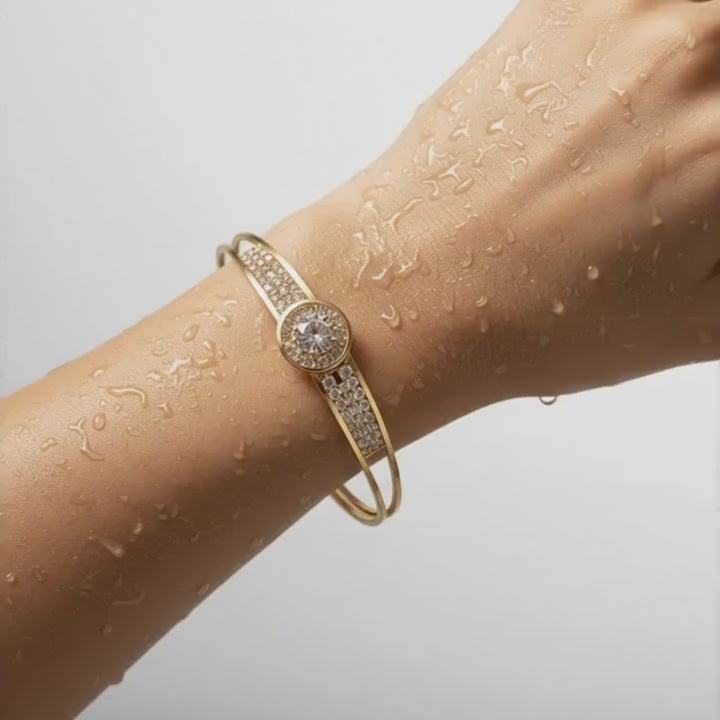 Radiant Halo Crystal Bracelet