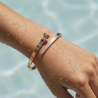 Rose Gold Minimal Gemstone Bracelet