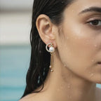 Celestial Pearl Tassel Drop Earrings