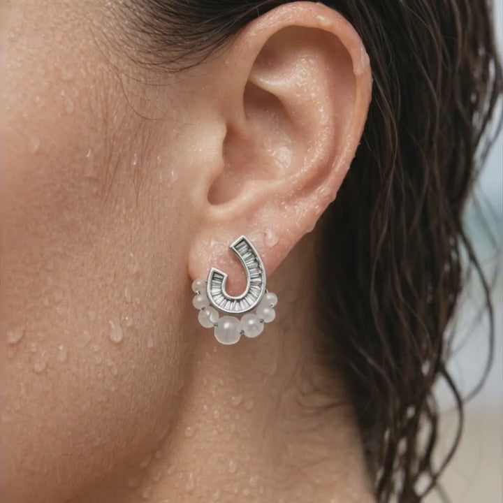 Beaded Curves Earrings