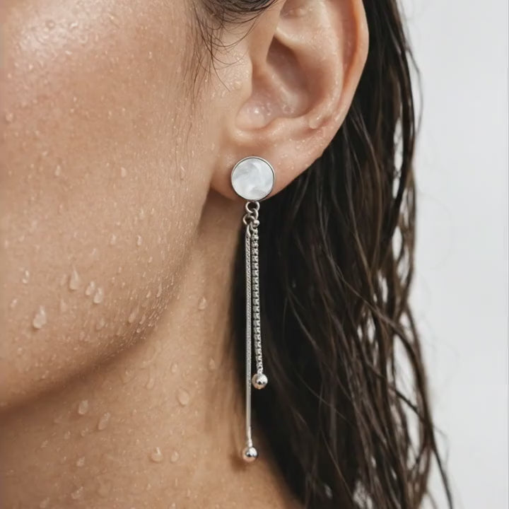 Pearlescent Linear Earrings