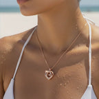 Rose Gold Eternal Heart Pendant Necklace