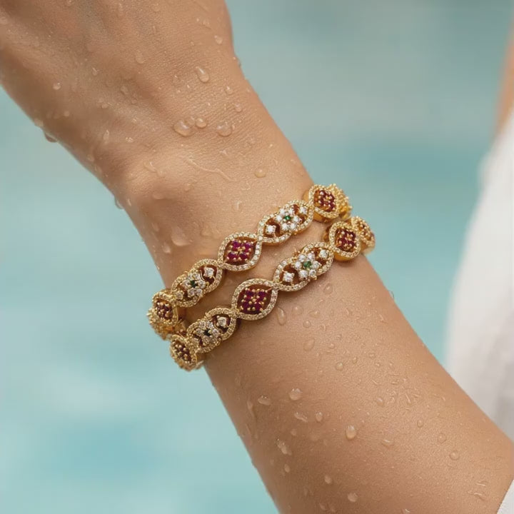 Gold Filigree Bangle