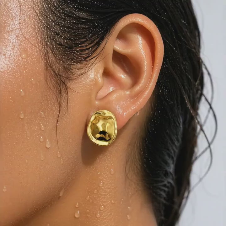 Organic Molten Studs Earrings
