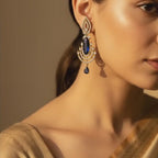 Royal Sapphire Cascade Statement Earrings