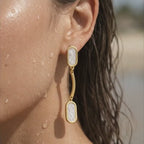 Pearlescent Curved Earrings