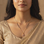 Graceful Teardrop Mangalsutra Necklace